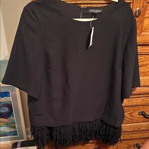 Banana Republic Black Fringe Blouse
